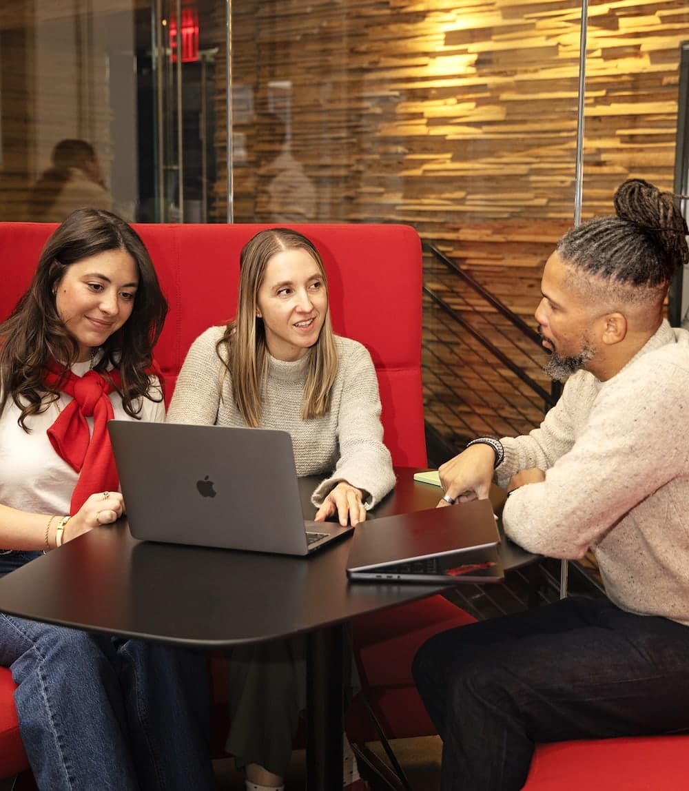 Team members at work