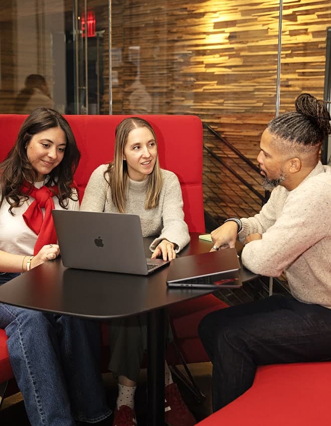 Team members at work